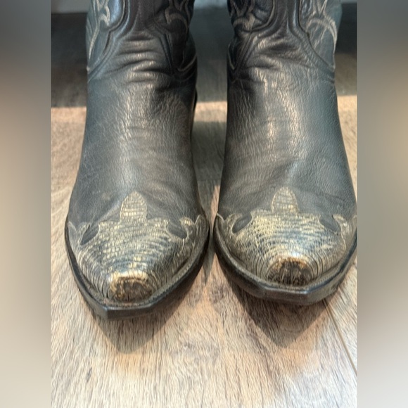 Lucchese men’s lizard wingtip studded boot size 10 - Picture 10 of 15